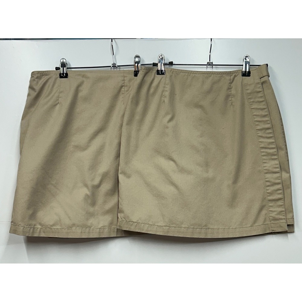 Flynn OHara Girls Khaki School Uniform Skorts Size 12 Set of 2 Tan Twill Wrap